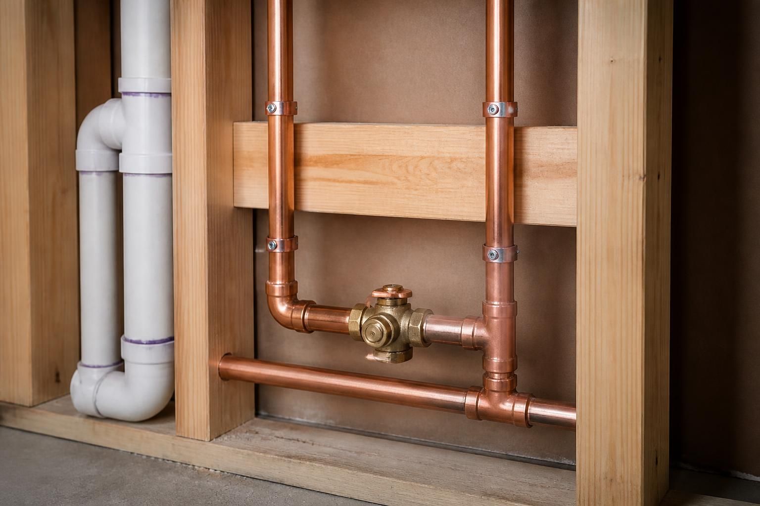 Fresh pipe replacement with neat, finished workmanship.
